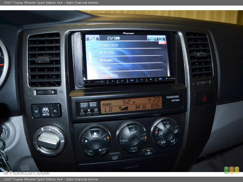 Dark Charcoal Interior Controls for the 2007 Toyota 4Runner Sport Edition 4x4 #85447710