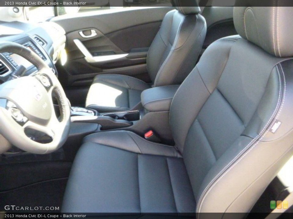 Black Interior Front Seat for the 2013 Honda Civic EX-L Coupe #85457076