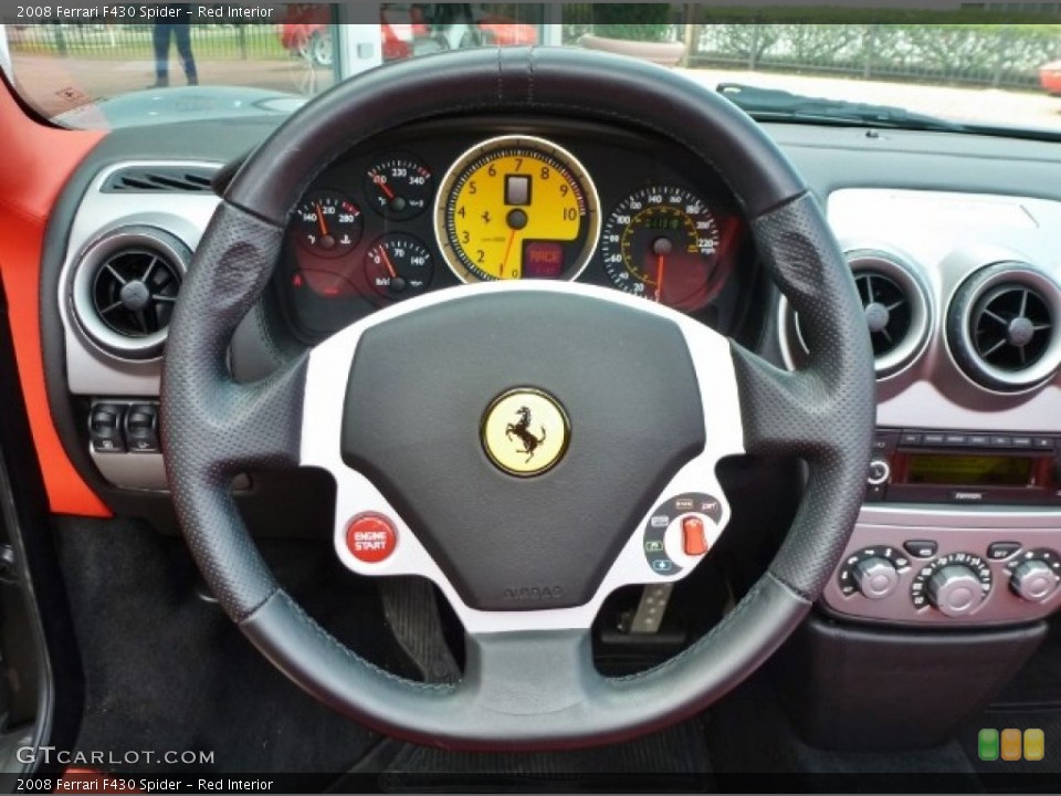 Red Interior Steering Wheel for the 2008 Ferrari F430 Spider #85462956