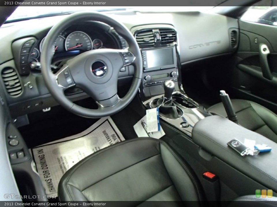 Ebony Interior Prime Interior for the 2013 Chevrolet Corvette Grand Sport Coupe #85466798