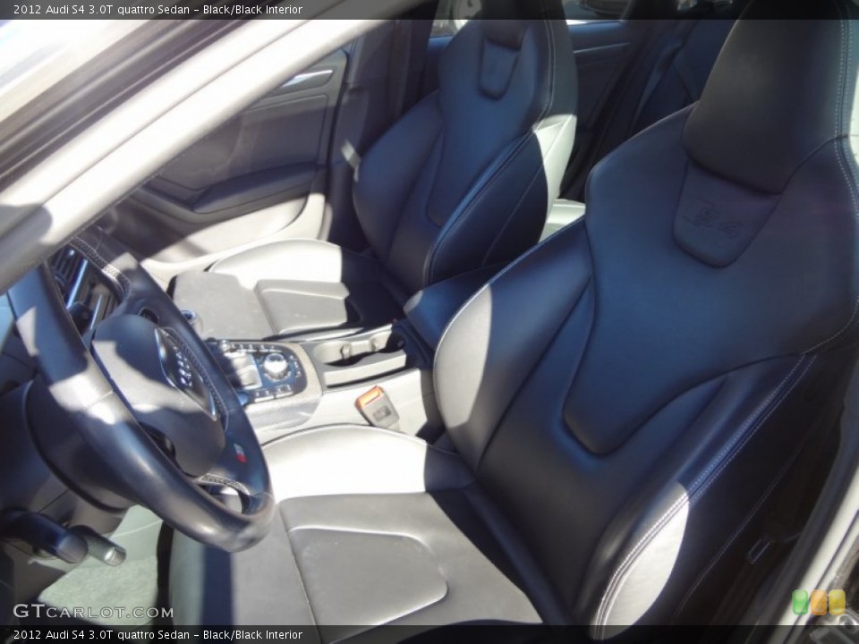 Black/Black Interior Front Seat for the 2012 Audi S4 3.0T quattro Sedan #85474798