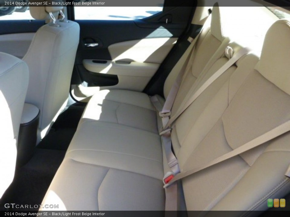 Black/Light Frost Beige Interior Rear Seat for the 2014 Dodge Avenger SE #85476974