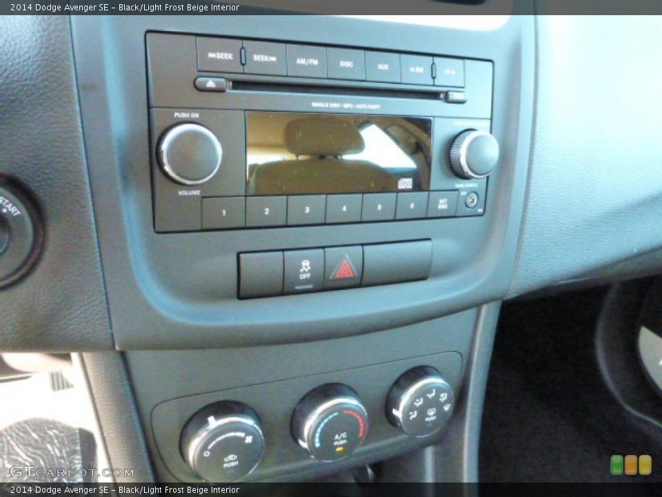 Black/Light Frost Beige Interior Controls for the 2014 Dodge Avenger SE #85477127