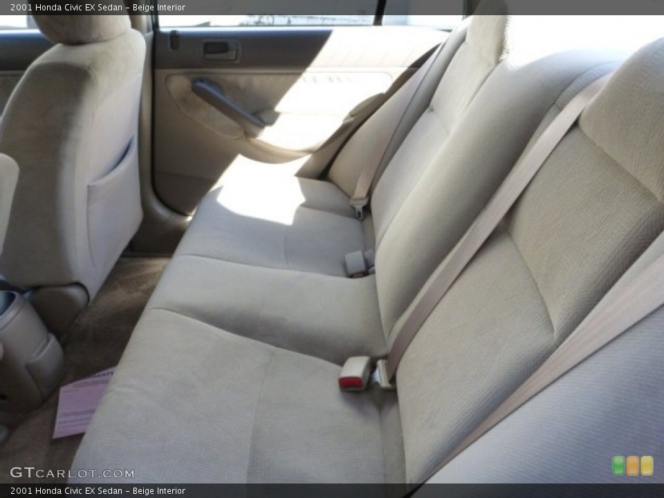 Beige Interior Rear Seat for the 2001 Honda Civic EX Sedan #85485698
