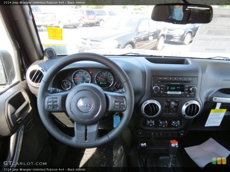 Black Interior Dashboard for the 2014 Jeep Wrangler Unlimited Rubicon 4x4 #85488995