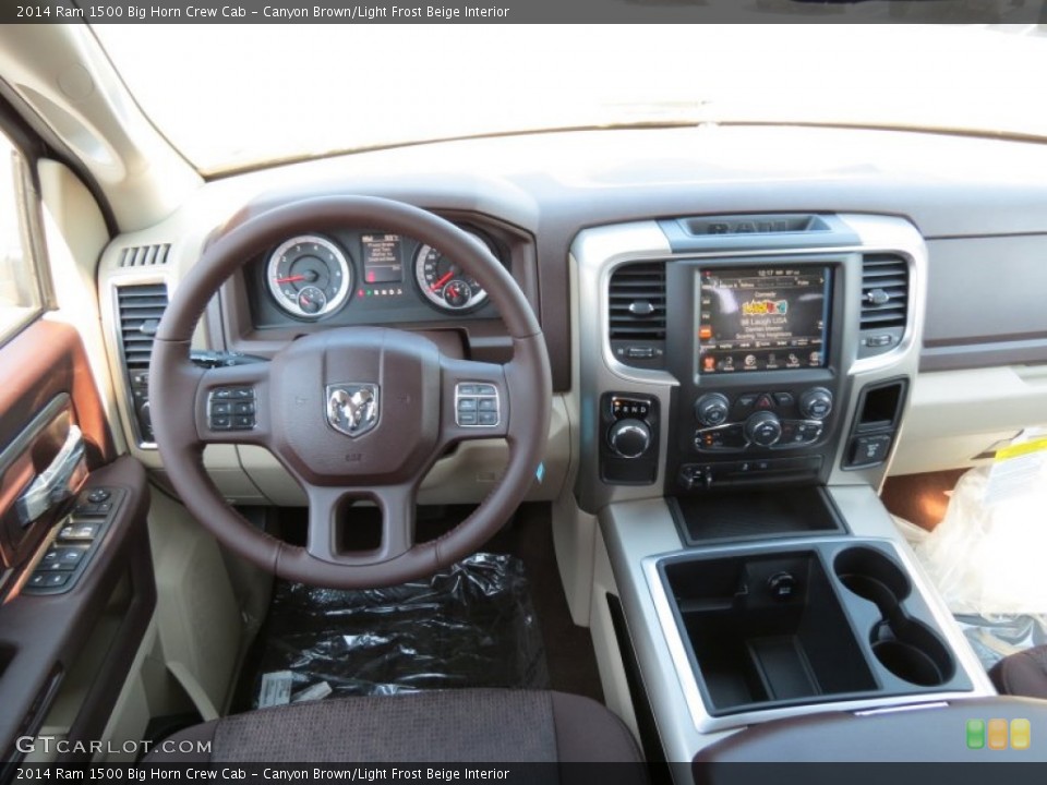 Canyon Brown/Light Frost Beige Interior Dashboard for the 2014 Ram 1500 Big Horn Crew Cab #85489178
