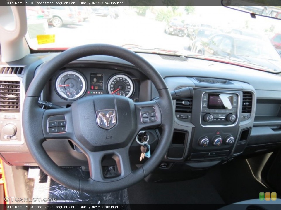 Black/Diesel Gray Interior Dashboard for the 2014 Ram 1500 Tradesman Regular Cab #85490228