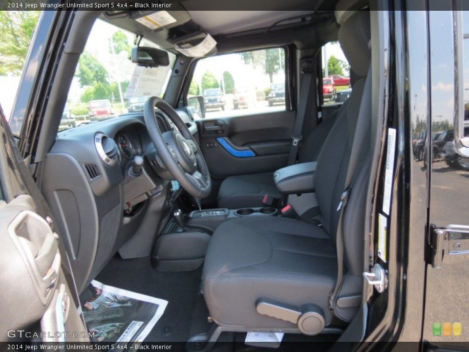 Black Interior Front Seat for the 2014 Jeep Wrangler Unlimited Sport S 4x4 #85491284