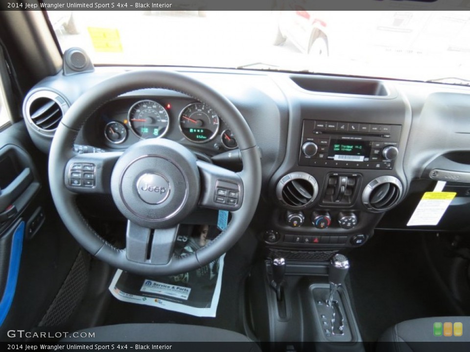 Black Interior Dashboard for the 2014 Jeep Wrangler Unlimited Sport S 4x4 #85491305