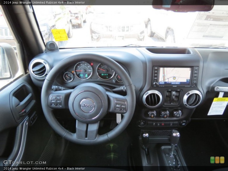 Black Interior Dashboard for the 2014 Jeep Wrangler Unlimited Rubicon 4x4 #85491527