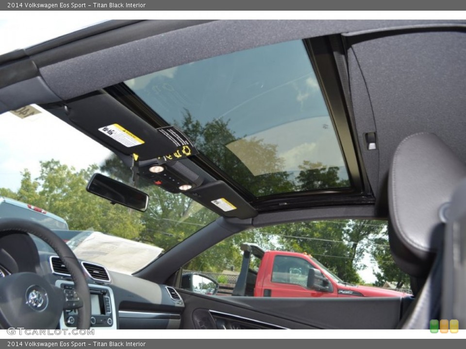 Titan Black Interior Sunroof for the 2014 Volkswagen Eos Sport #85491974