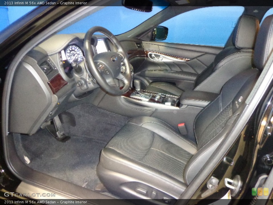 Graphite Interior Front Seat for the 2013 Infiniti M 56x AWD Sedan #85492319