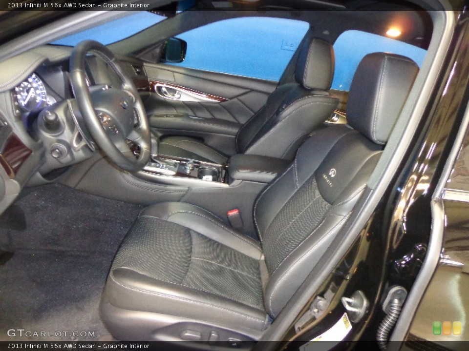 Graphite Interior Front Seat for the 2013 Infiniti M 56x AWD Sedan #85492335