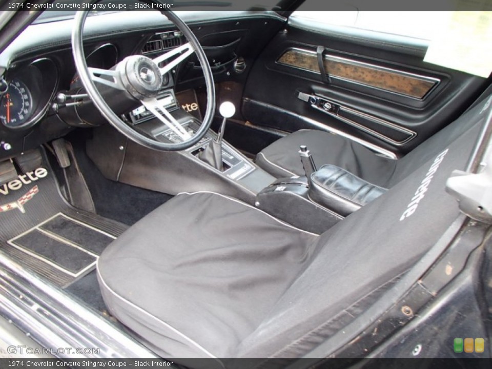 Black Interior Photo for the 1974 Chevrolet Corvette Stingray Coupe #85497128