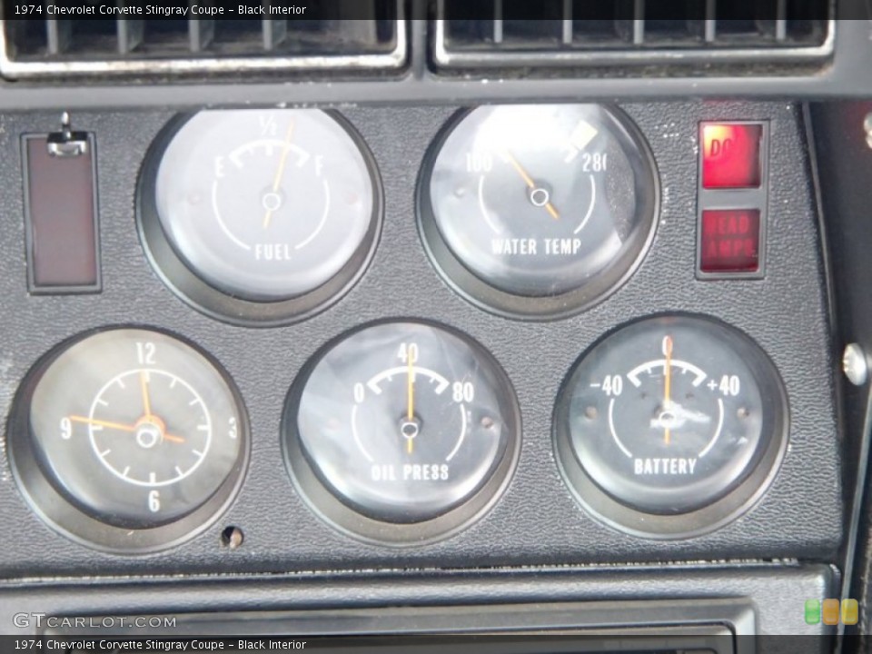 Black Interior Gauges for the 1974 Chevrolet Corvette Stingray Coupe #85497137
