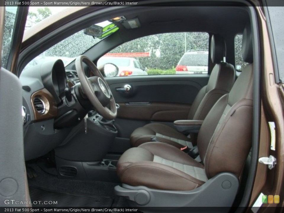 Sport Marrone/Grigio/Nero (Brown/Gray/Black) Interior Photo for the 2013 Fiat 500 Sport #85500227