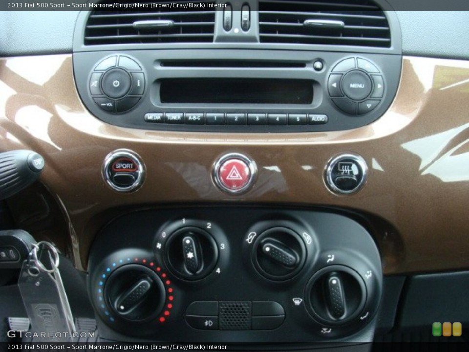 Sport Marrone/Grigio/Nero (Brown/Gray/Black) Interior Controls for the 2013 Fiat 500 Sport #85500308