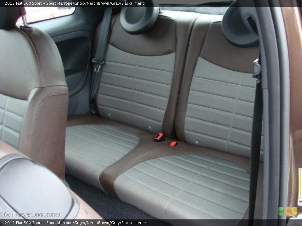 Sport Marrone/Grigio/Nero (Brown/Gray/Black) Interior Rear Seat for the 2013 Fiat 500 Sport #85500356