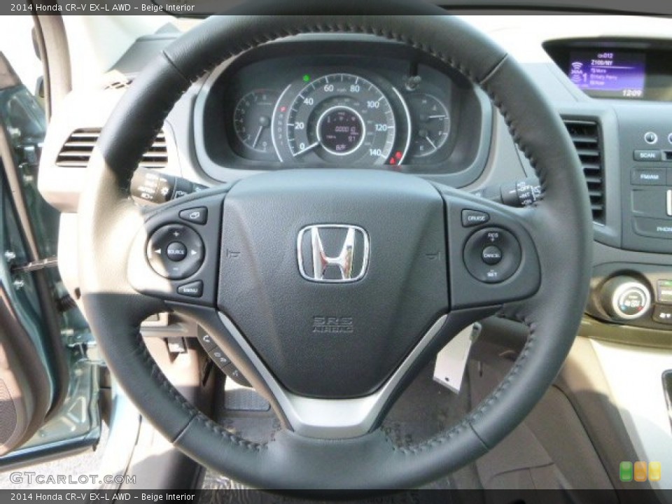 Beige Interior Steering Wheel for the 2014 Honda CR-V EX-L AWD #85501907