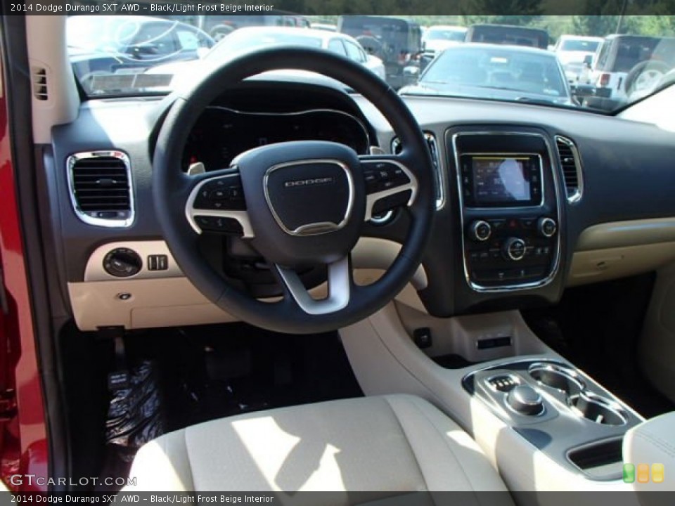 Black/Light Frost Beige Interior Dashboard for the 2014 Dodge Durango SXT AWD #85501955