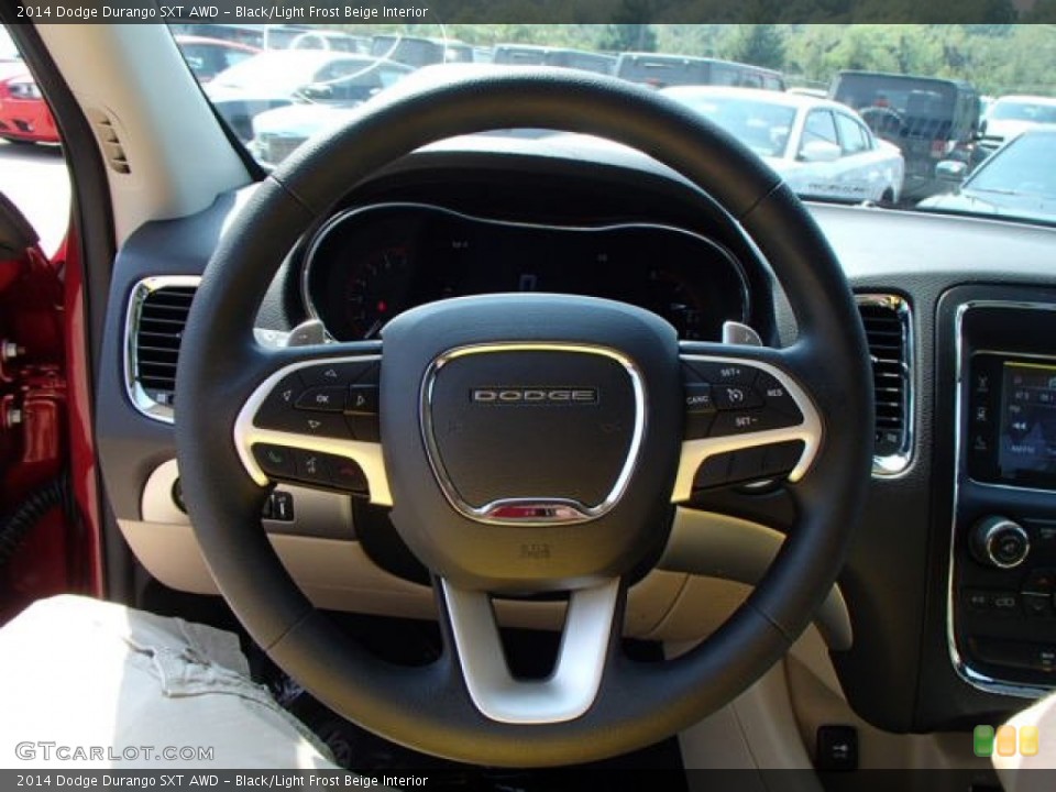 Black/Light Frost Beige Interior Steering Wheel for the 2014 Dodge Durango SXT AWD #85502066