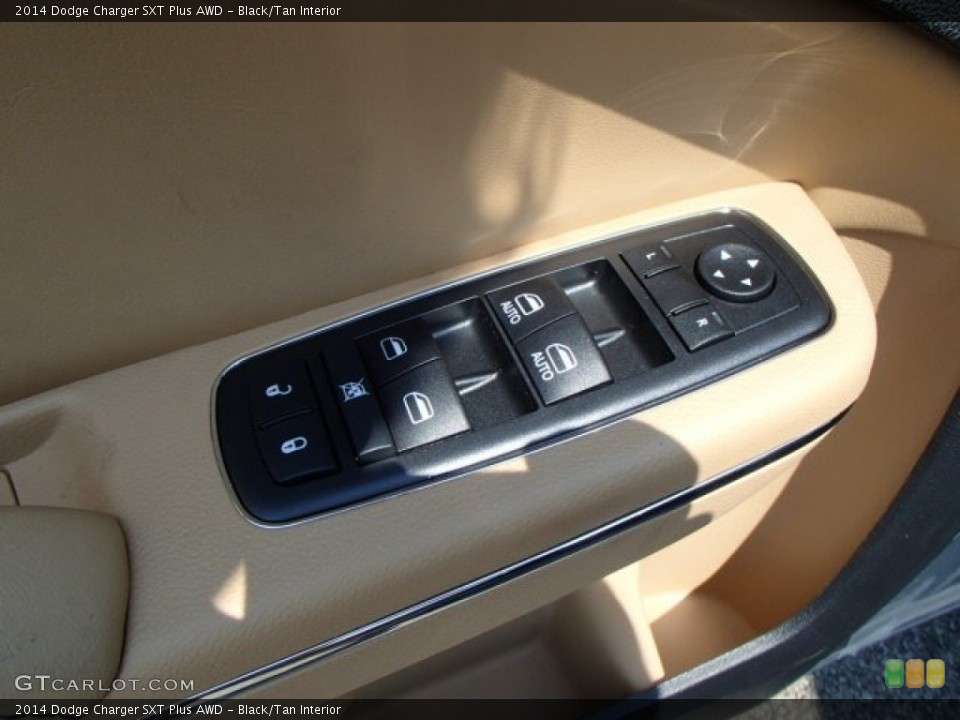 Black/Tan Interior Controls for the 2014 Dodge Charger SXT Plus AWD #85503809