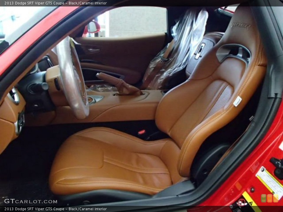 Black/Caramel Interior Front Seat for the 2013 Dodge SRT Viper GTS Coupe #85505132