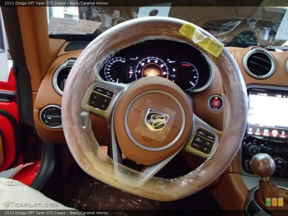 Black/Caramel Interior Steering Wheel for the 2013 Dodge SRT Viper GTS Coupe #85505207