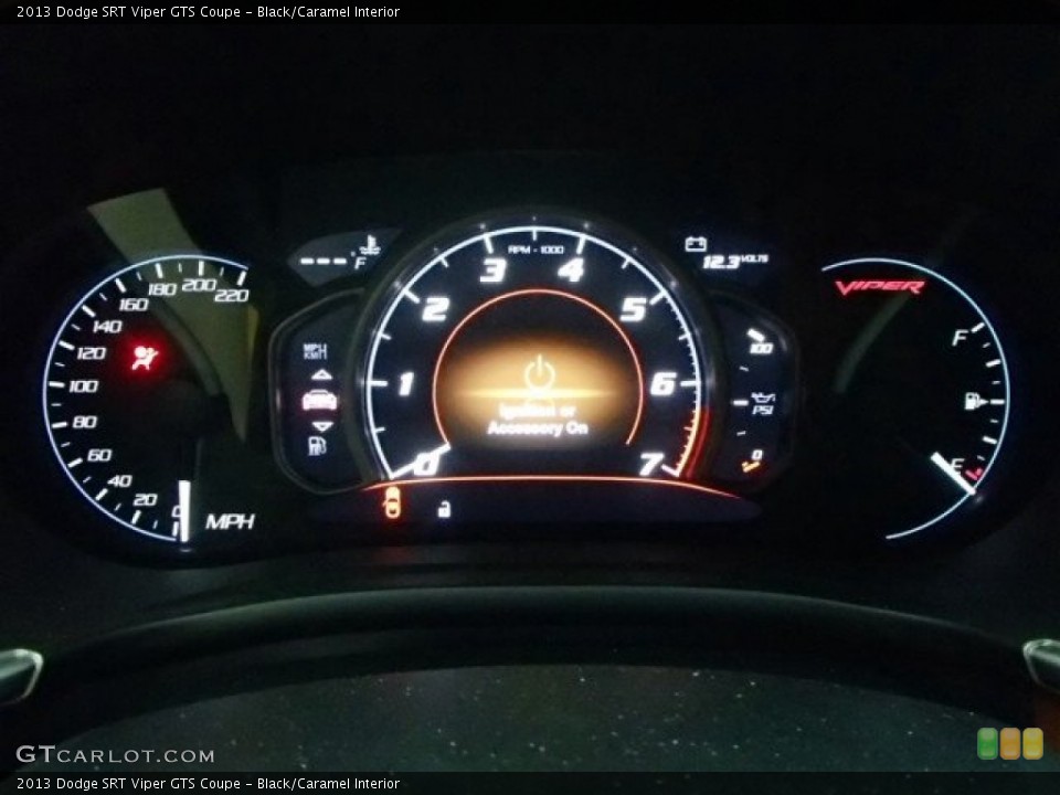 Black/Caramel Interior Gauges for the 2013 Dodge SRT Viper GTS Coupe #85505234