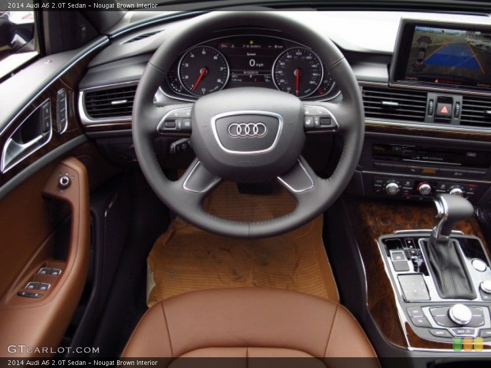 Nougat Brown Interior Steering Wheel for the 2014 Audi A6 2.0T Sedan #85507295