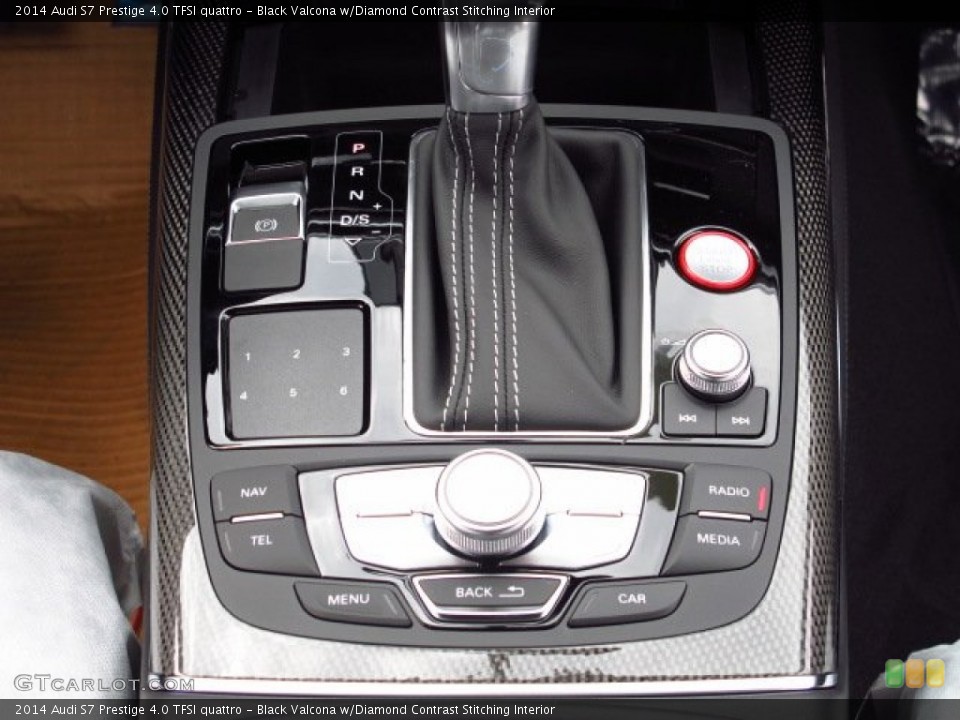 Black Valcona w/Diamond Contrast Stitching Interior Controls for the 2014 Audi S7 Prestige 4.0 TFSI quattro #85508067