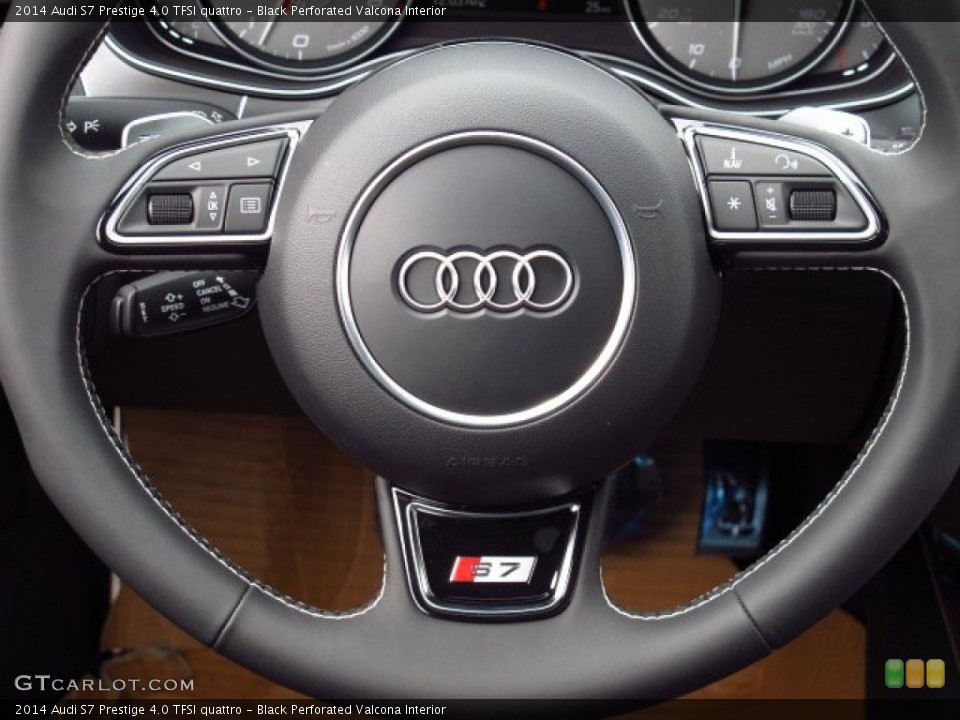 Black Perforated Valcona Interior Controls for the 2014 Audi S7 Prestige 4.0 TFSI quattro #85508634