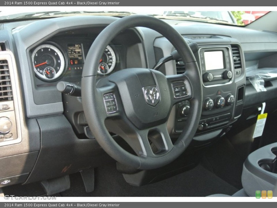 Black/Diesel Gray Interior Steering Wheel for the 2014 Ram 1500 Express Quad Cab 4x4 #85510418