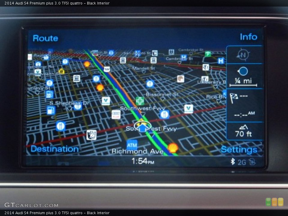 Black Interior Navigation for the 2014 Audi S4 Premium plus 3.0 TFSI quattro #85515408