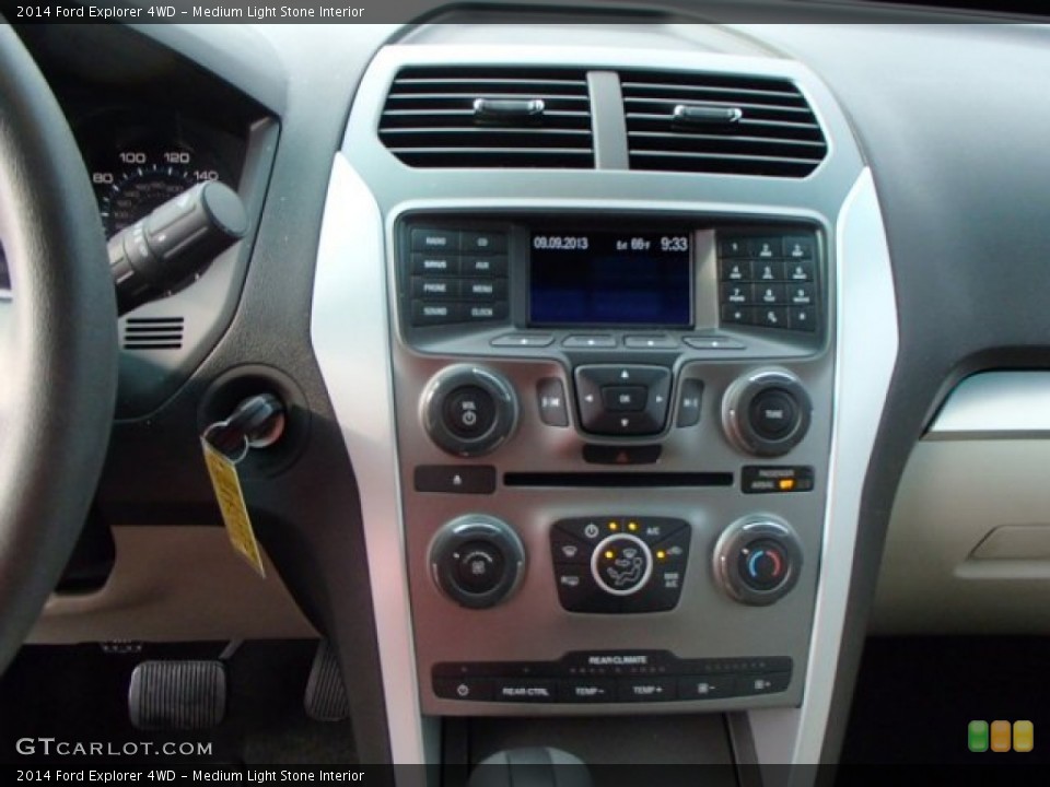 Medium Light Stone Interior Controls for the 2014 Ford Explorer 4WD #85517882