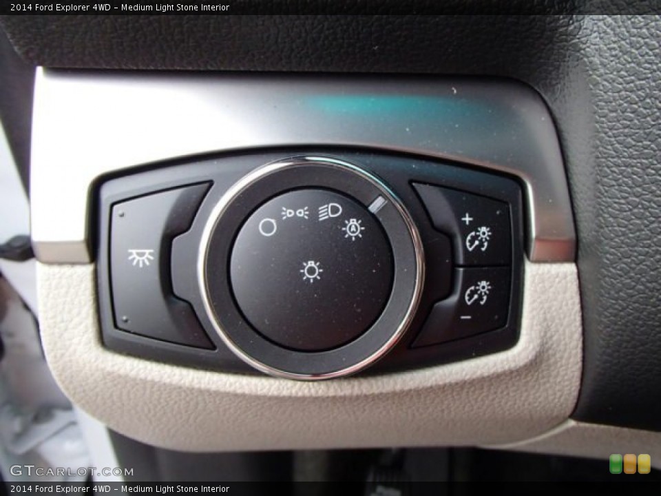 Medium Light Stone Interior Controls for the 2014 Ford Explorer 4WD #85517957