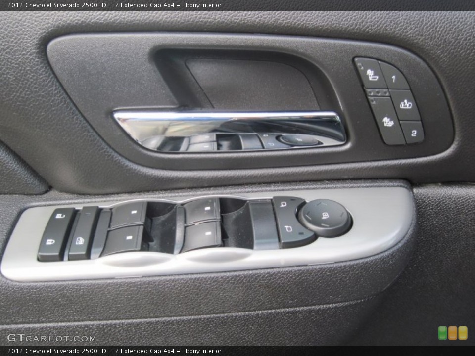 Ebony Interior Controls for the 2012 Chevrolet Silverado 2500HD LTZ Extended Cab 4x4 #85519772