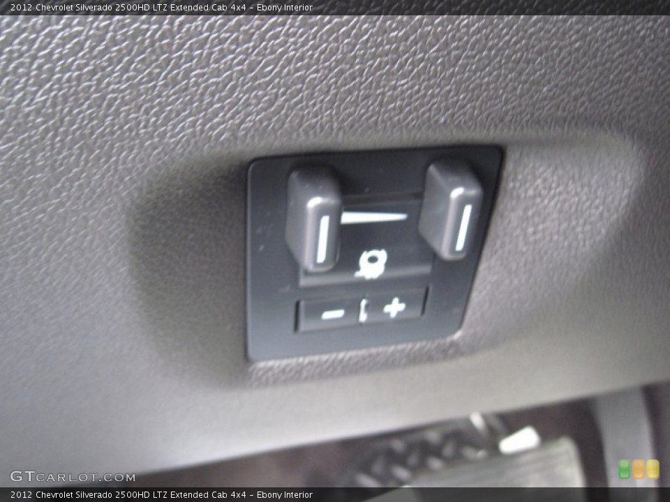 Ebony Interior Controls for the 2012 Chevrolet Silverado 2500HD LTZ Extended Cab 4x4 #85519797