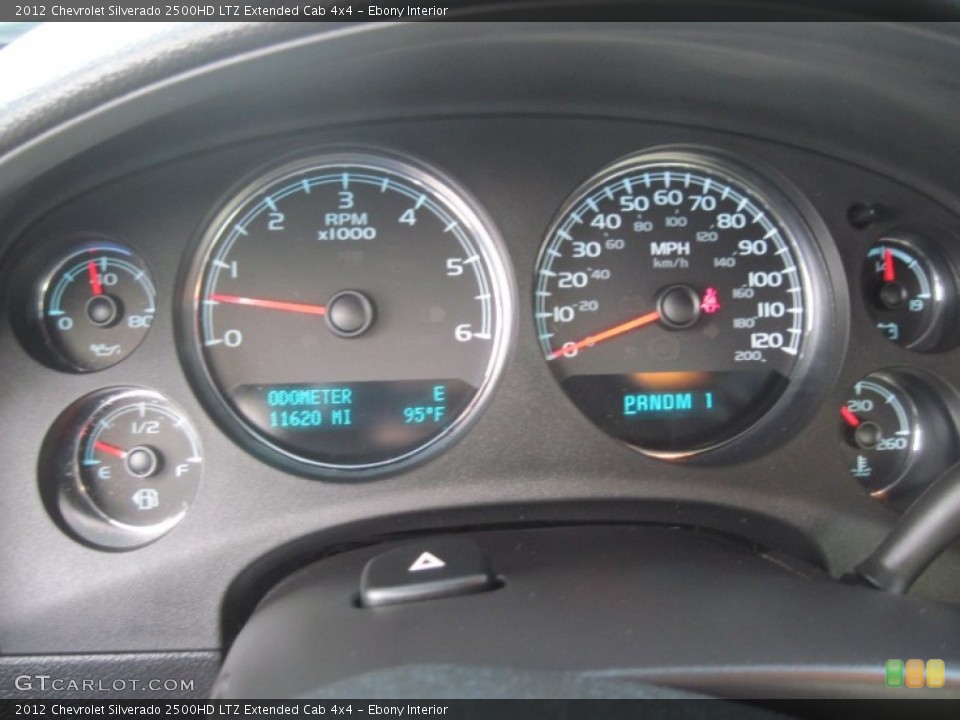 Ebony Interior Gauges for the 2012 Chevrolet Silverado 2500HD LTZ Extended Cab 4x4 #85519814