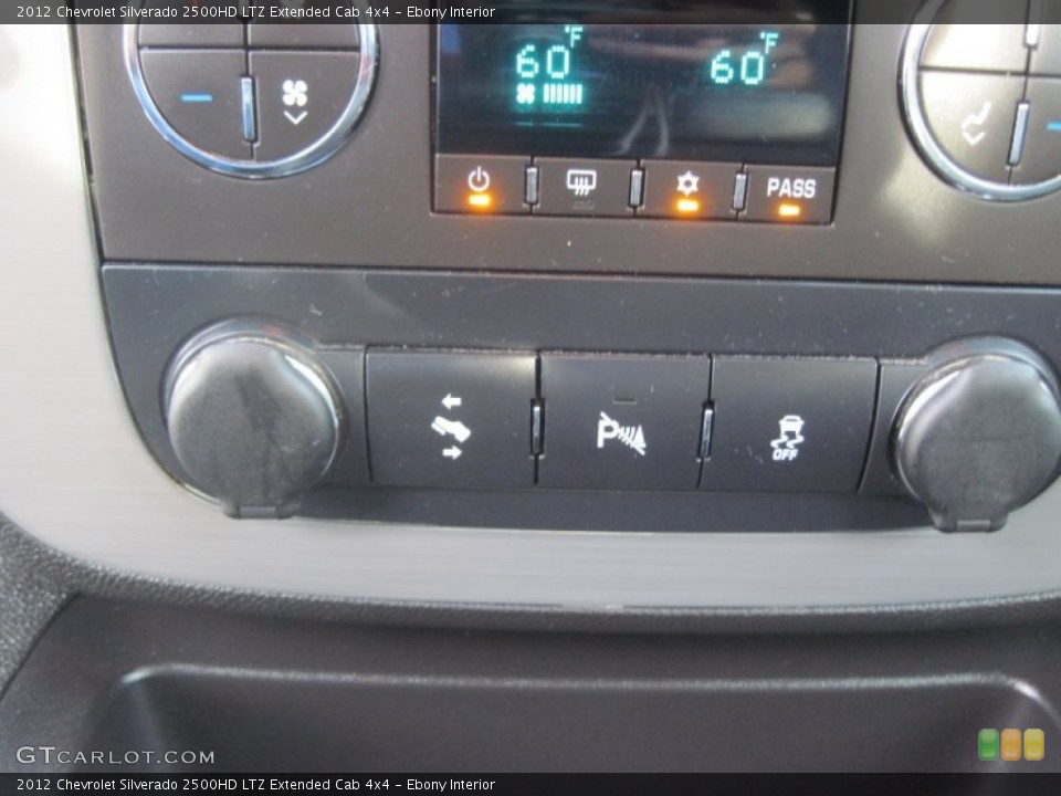 Ebony Interior Controls for the 2012 Chevrolet Silverado 2500HD LTZ Extended Cab 4x4 #85519856