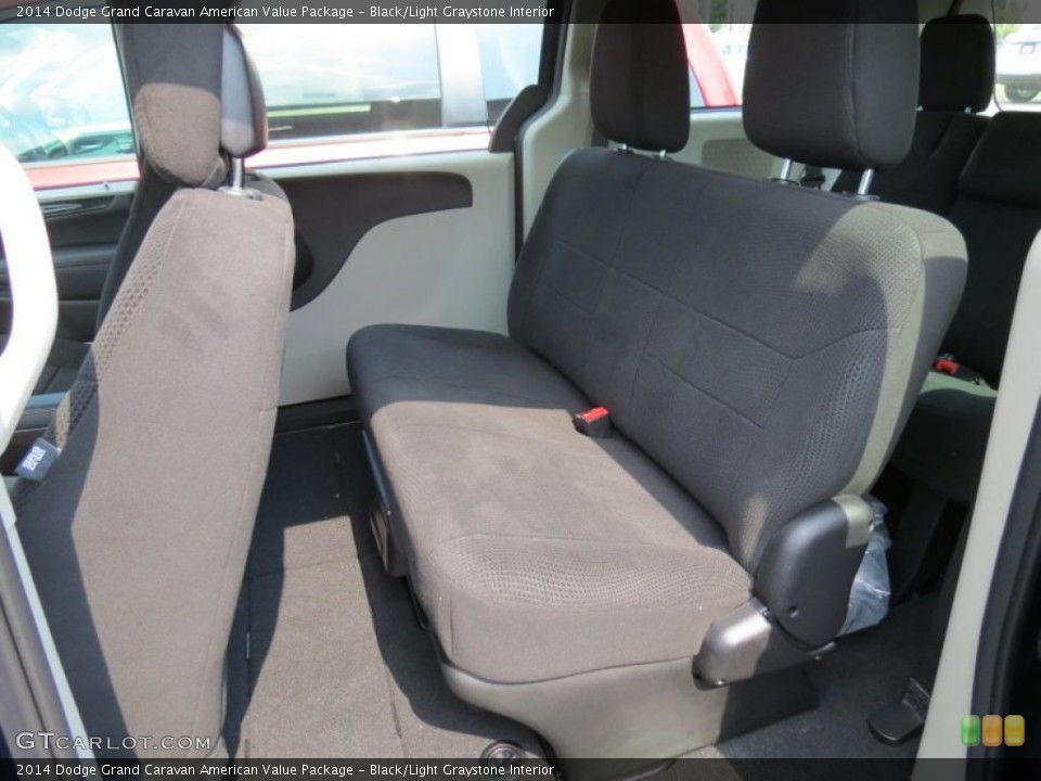Black/Light Graystone Interior Rear Seat for the 2014 Dodge Grand Caravan American Value Package #85522001