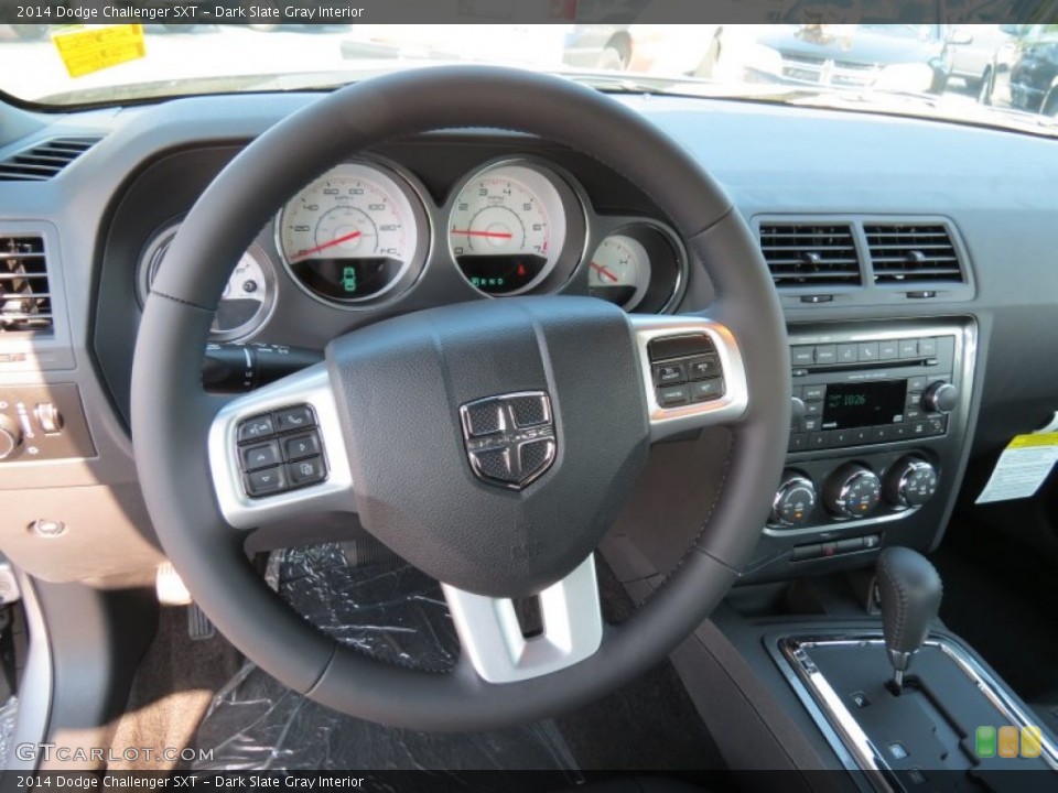 Dark Slate Gray Interior Steering Wheel for the 2014 Dodge Challenger SXT #85522241