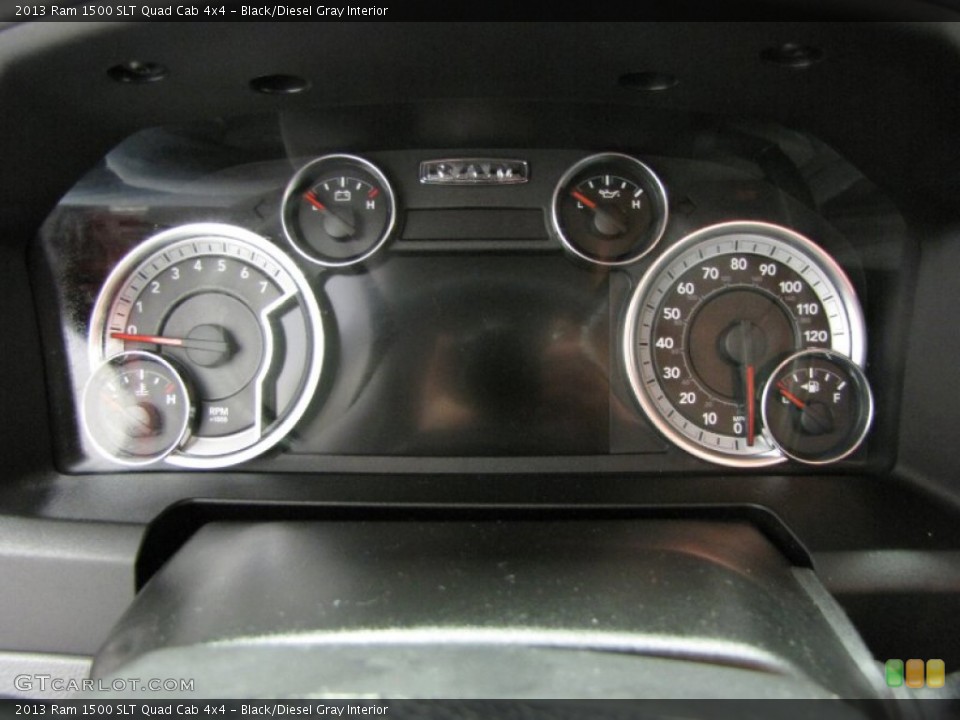 Black/Diesel Gray Interior Gauges for the 2013 Ram 1500 SLT Quad Cab 4x4 #85522559