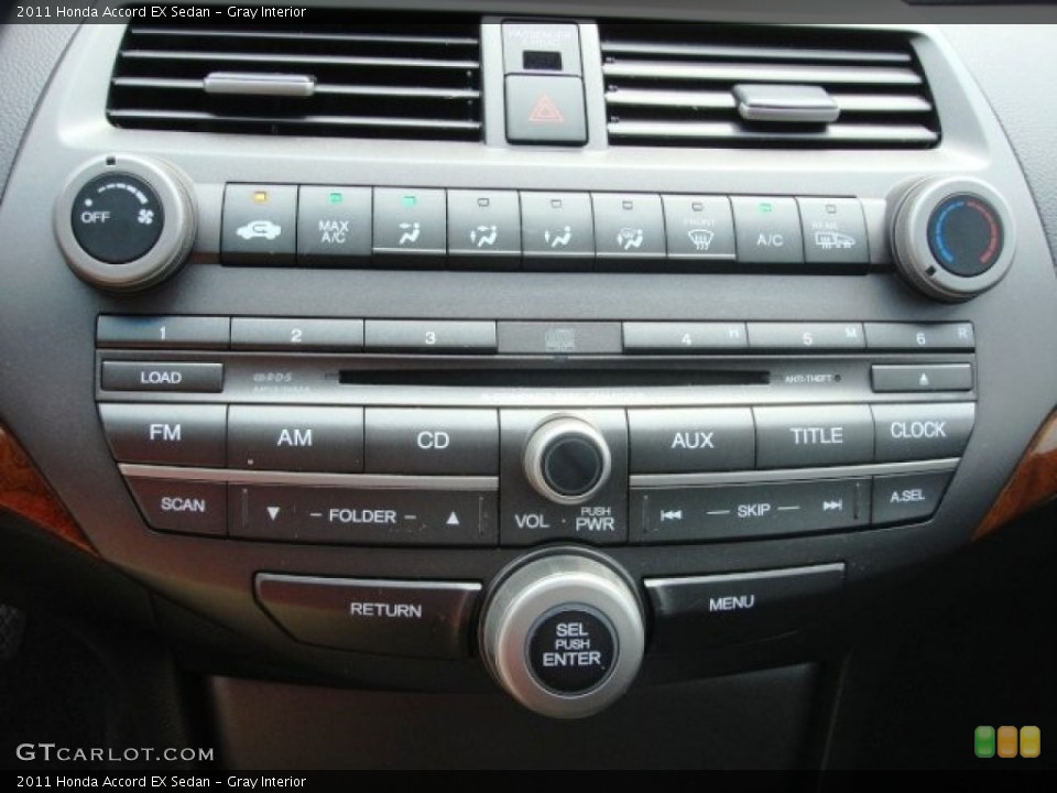 Gray Interior Controls for the 2011 Honda Accord EX Sedan #85532819