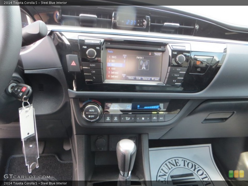 Steel Blue Interior Controls for the 2014 Toyota Corolla S #85540448