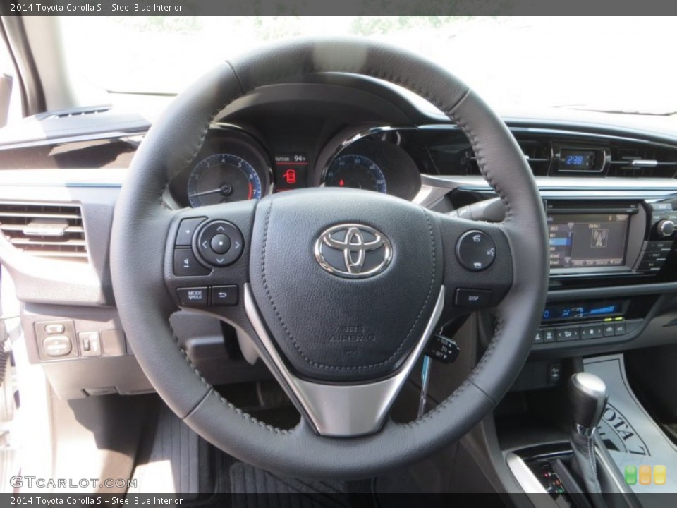 Steel Blue Interior Steering Wheel for the 2014 Toyota Corolla S #85540508