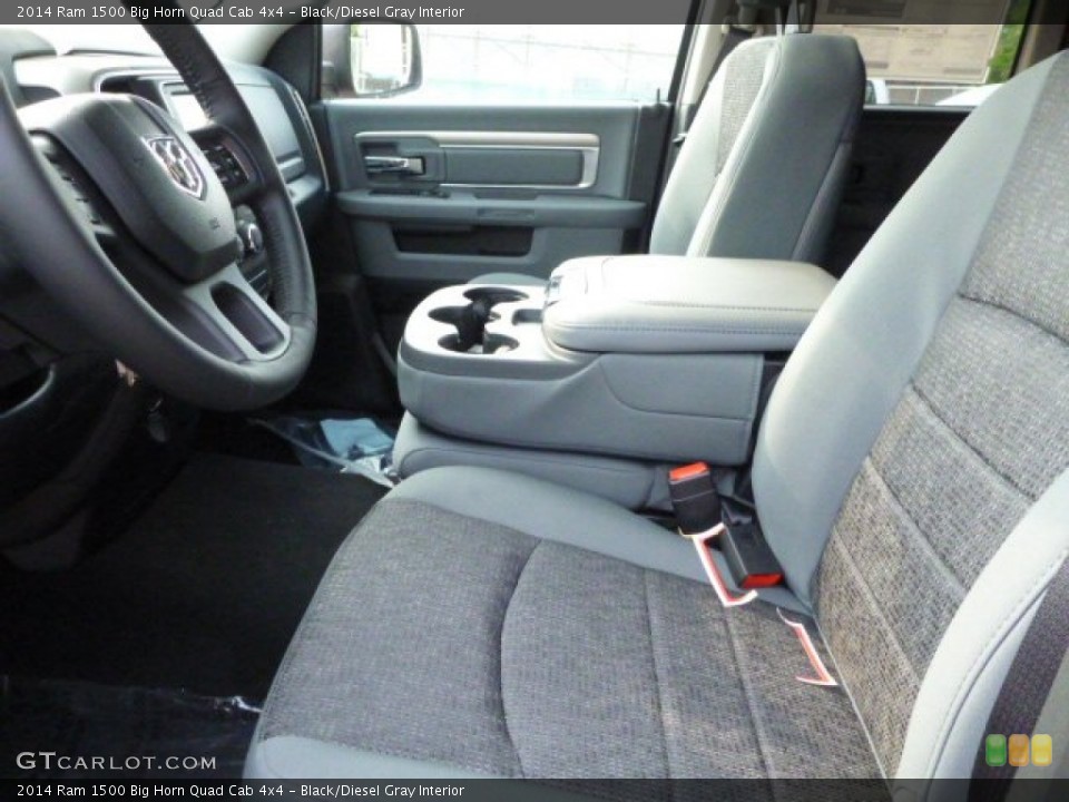 Black/Diesel Gray Interior Front Seat for the 2014 Ram 1500 Big Horn Quad Cab 4x4 #85540667