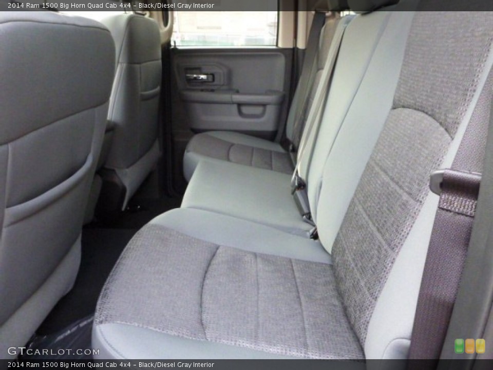 Black/Diesel Gray Interior Rear Seat for the 2014 Ram 1500 Big Horn Quad Cab 4x4 #85540694