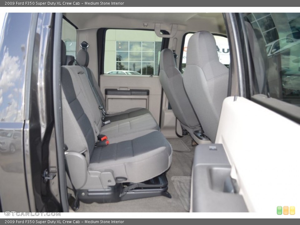 Medium Stone Interior Rear Seat for the 2009 Ford F350 Super Duty XL Crew Cab #85548587