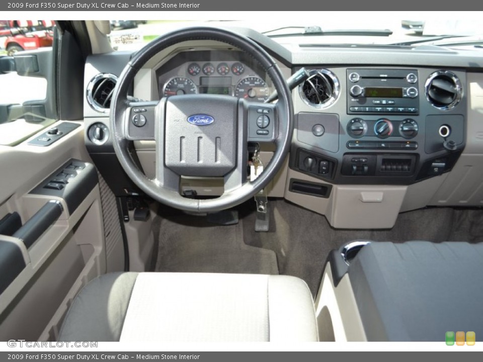 Medium Stone Interior Dashboard for the 2009 Ford F350 Super Duty XL Crew Cab #85548698